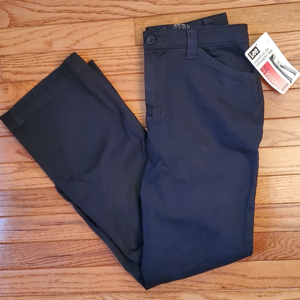 Lee straight leg black jeans 10 short